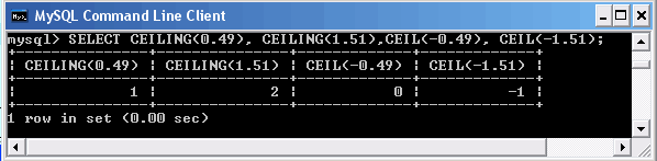 Использование функции CEILING(X)